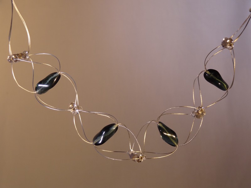 4 draads zilver zwart